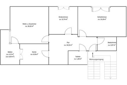 Wohnung Wetzlar Altenberger Straße - 3 Zimmer, 73 m&sup2;, 1.050&euro; | Angebot:26563541