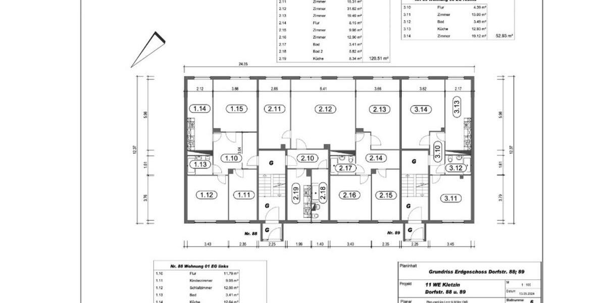 Erdgeschoßwohnung Borrentin - 3 Zimmer, 67 m&sup2;, 335&euro; | Angebot:26507256