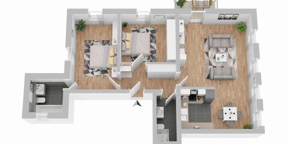Etagenwohnung Dresden Trachau - 3 Zimmer, 83 m&sup2;, 999&euro; | Angebot:26758983