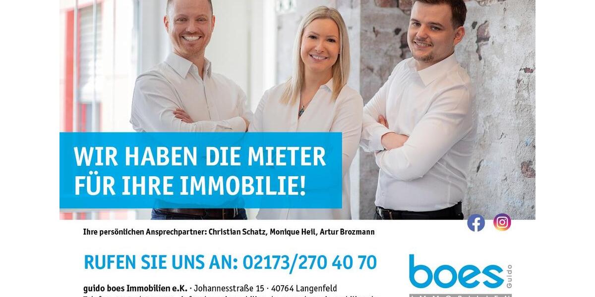 Etagenwohnung Leverkusen Opladen - 2 Zimmer, 60 m&sup2;, 612&euro; | Angebot:24717046