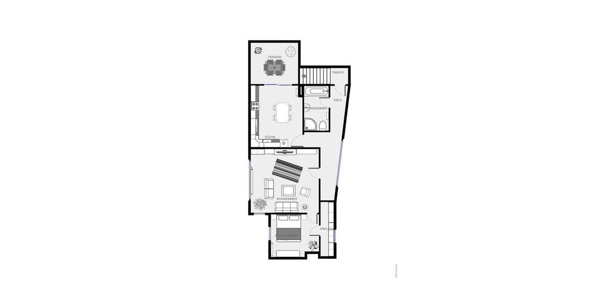 Etagenwohnung Hünfelden - 2 Zimmer, 77 m&sup2;, 680&euro; | Angebot:25982511