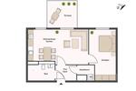 Erdgeschoßwohnung Geesthacht - 2 Zimmer, 58 m&sup2;, 755&euro; | Angebot:26618428