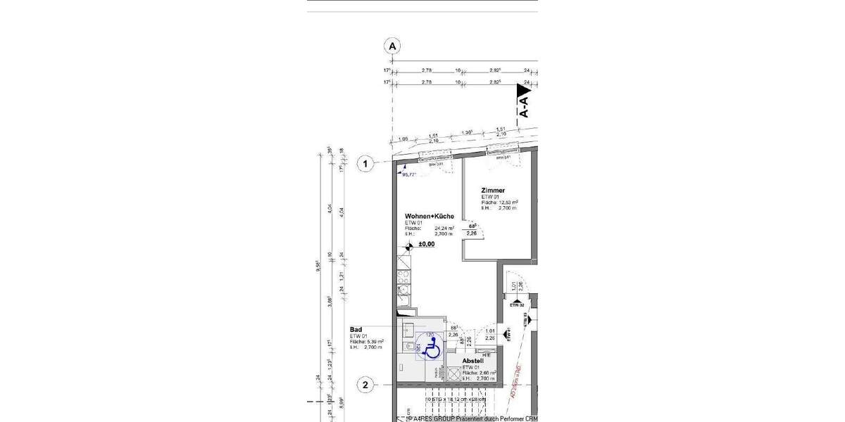 Etagenwohnung Berlin Altglienicke - 2 Zimmer, 43 m&sup2;, 973&euro; | Angebot:25248494