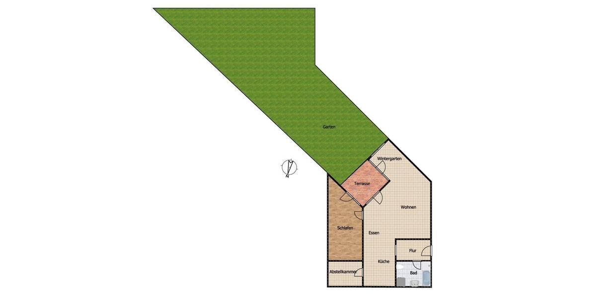 Terrassenwohnung Langenzenn Horbach - 2 Zimmer, 73 m&sup2;, 875&euro; | Angebot:26930487