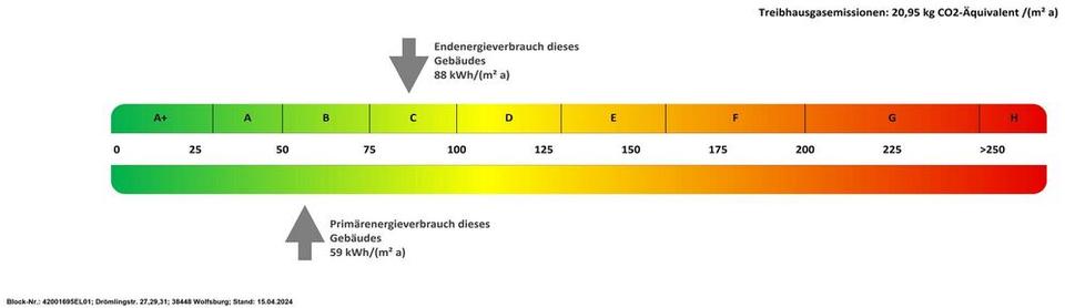 Etagenwohnung Wolfsburg Alt-Wolfsburg - 3 Zimmer, 66 m&sup2;, 552&euro; | Angebot:26647049