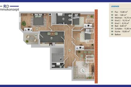 Wohnung Gera - 4 Zimmer, 83 m&sup2;, 500&euro; | Angebot:25976845