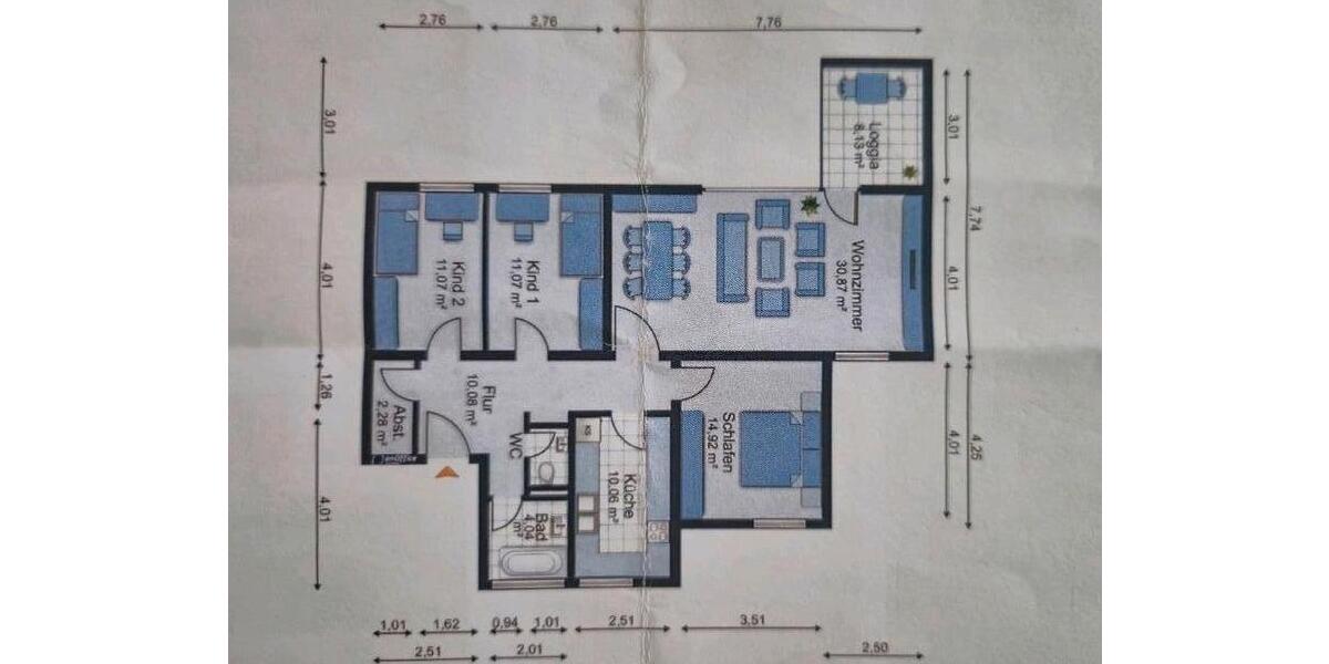 Etagenwohnung Coburg - 4 Zimmer, 98 m&sup2;, 950&euro; | Angebot:25043759