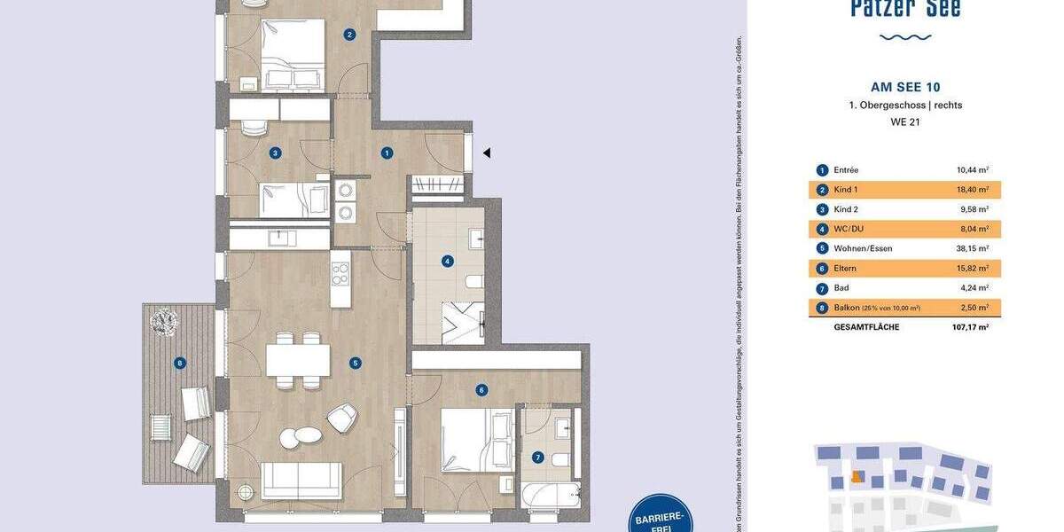 Etagenwohnung Bestensee - 4 Zimmer, 107 m&sup2;, 1.515&euro; | Angebot:25732278