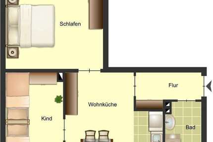 Wohnung zum Mieten in Düsseldorf 573 € 48 m²