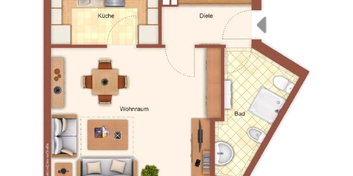 Etagenwohnung Wetzlar Dutenhofen - 1 Zimmer, 31 m&sup2;, 490&euro; | Angebot:25724138