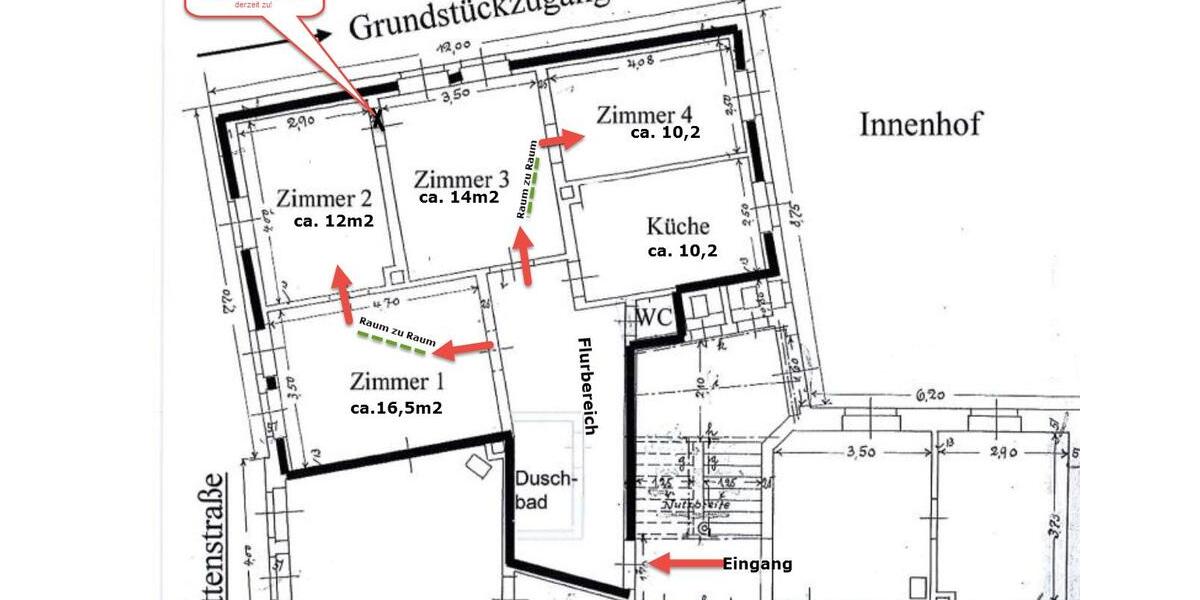 Etagenwohnung Braunschweig - 4 Zimmer, 82 m&sup2;, 835&euro; | Angebot:26261964