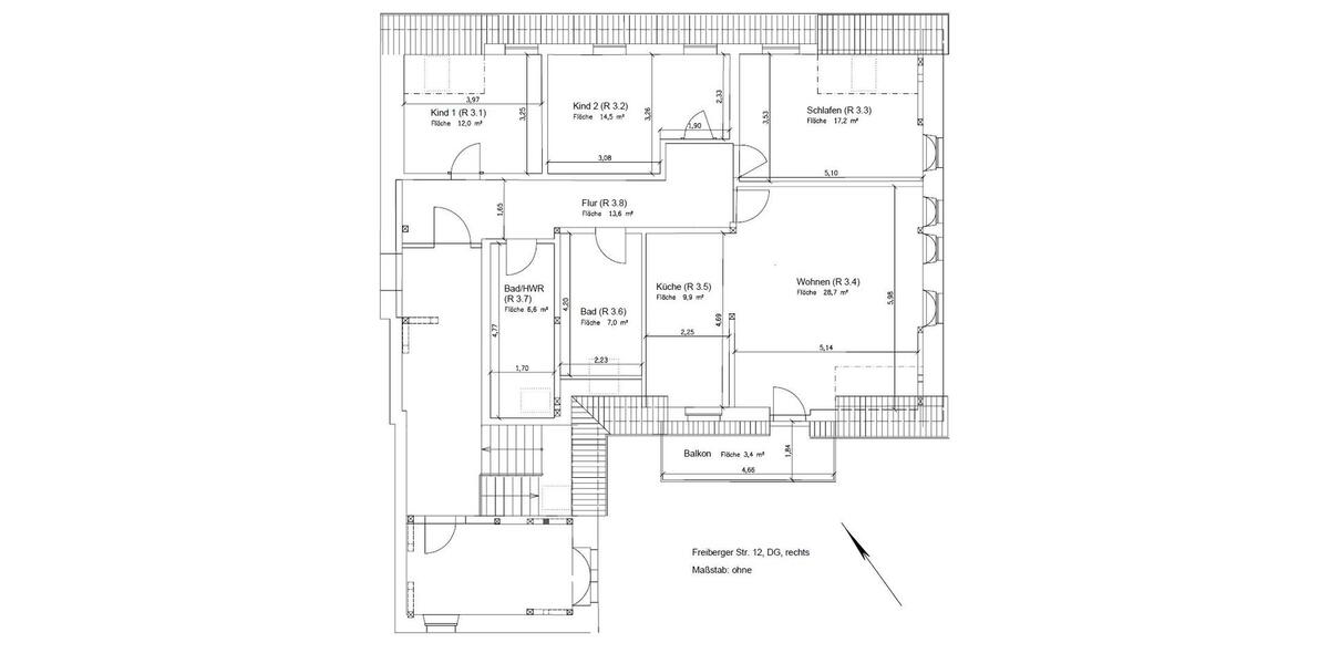 Dachgeschoßwohnung Dippoldiswalde - 4 Zimmer, 113 m&sup2;, 1.070&euro; | Angebot:26283423