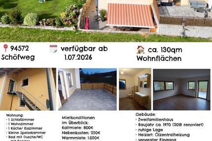 Wohnung Schöfweg - 4 Zimmer, 130 m&sup2;, 800&euro; | Angebot:26367728