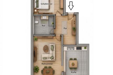 Wohnung Sehmatal - 2 Zimmer, 57 m&sup2;, 285&euro; | Angebot:26338031