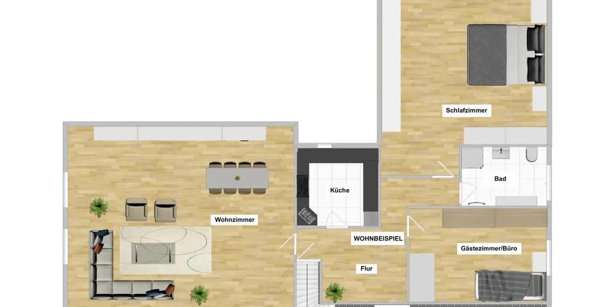 Dachgeschoßwohnung Halle - 3 Zimmer, 115 m&sup2;, 800&euro; | Angebot:25175266