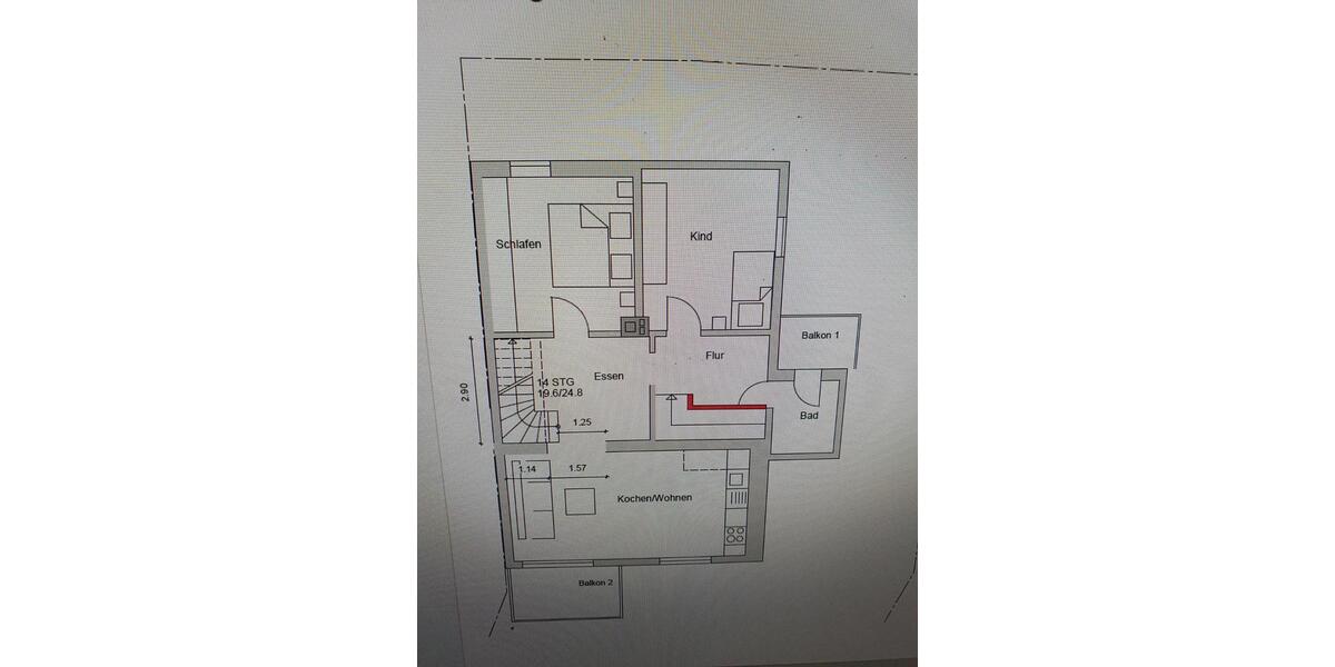 Dachgeschoßwohnung Wald-Michelbach Michelbach - 5.5 Zimmer, 118 m&sup2;, 970&euro; | Angebot:25839083