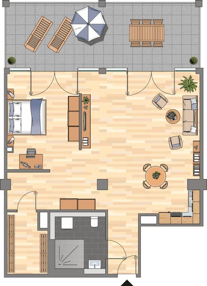 1-Zimmer-Wohnung in Bremen Woltmershausen zimmer