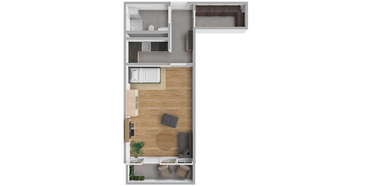 Etagenwohnung Frankenthal (Pfalz) - 1.5 Zimmer, 47 m&sup2;, 640&euro; | Angebot:26732734