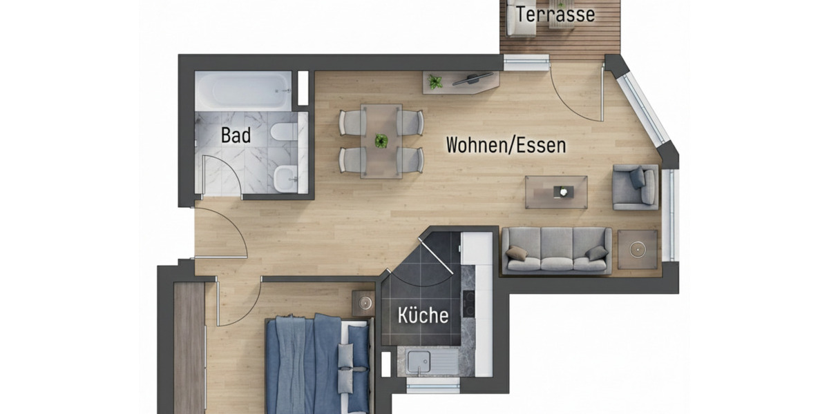 Erdgeschoßwohnung Limbach-Oberfrohna Oberfrohna - 2 Zimmer, 49 m&sup2;, 350&euro; | Angebot:24729921