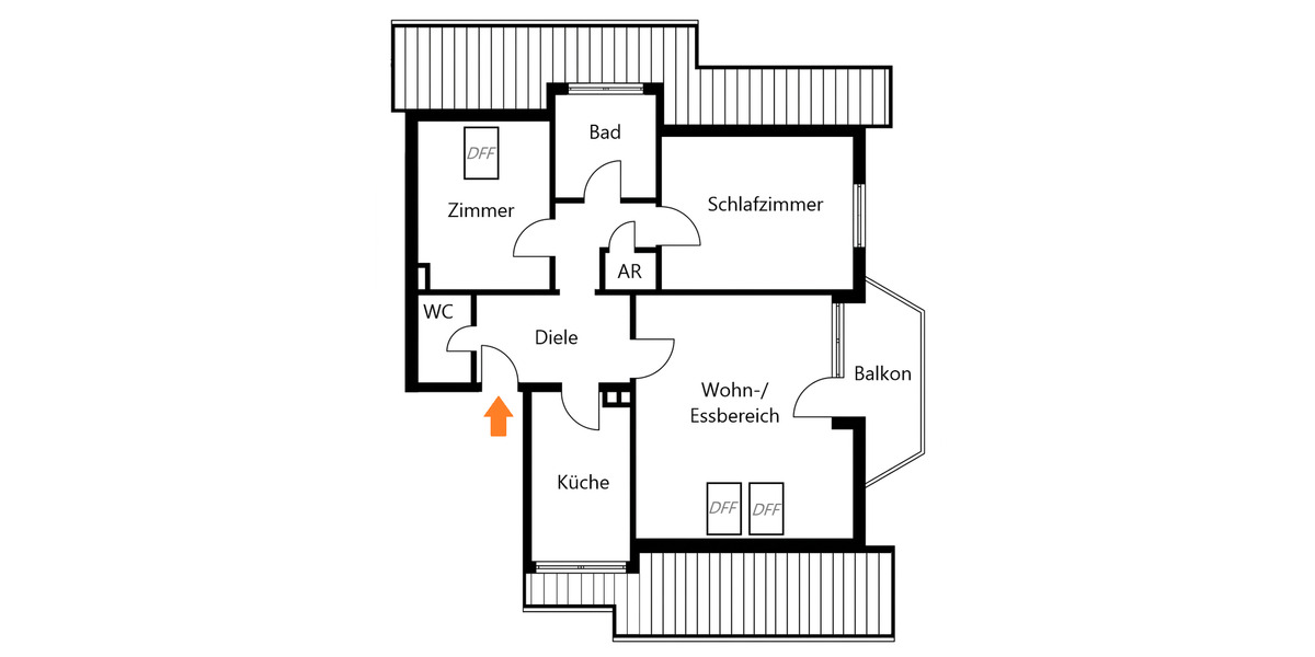 Dachgeschoßwohnung Sundern (Sauerland) - 3 Zimmer, 85 m&sup2;, 650&euro; | Angebot:26589331