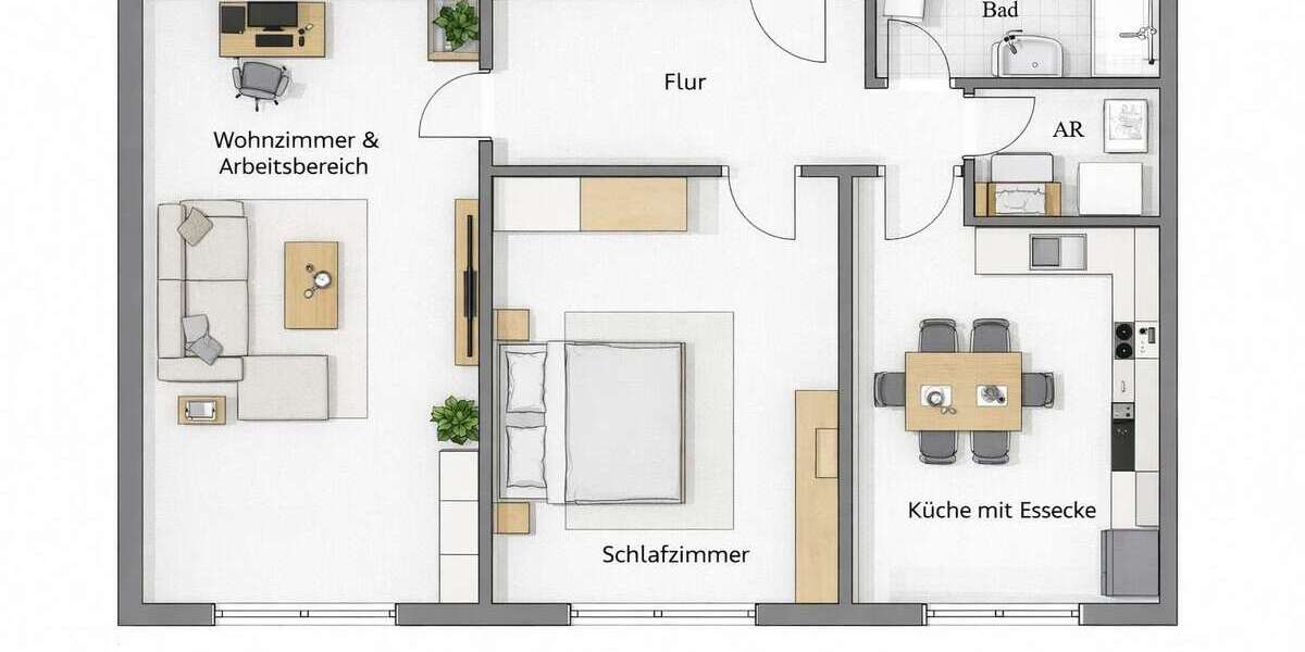 Etagenwohnung Neuwied - 2 Zimmer, 90 m&sup2;, 720&euro; | Angebot:25936550