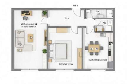 Wohnung Neuwied - 2 Zimmer, 90 m&sup2;, 720&euro; | Angebot:25936550