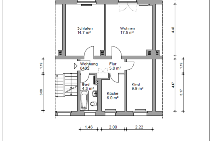 Wohnung Gotha Gotha West - 3 Zimmer, 60 m&sup2;, 362&euro; | Angebot:27273369