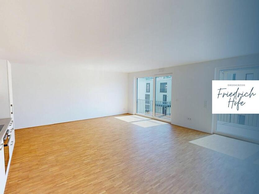 Komfortable 3-Zimmer-Neubauwohnung mit großem BALKON und EBK im Neubauquartier 