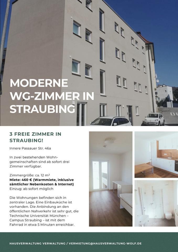 SOFORT FREI: 3x1 Zimmer für Studenten in Wohngemeinschaft in Straubing-Zentrum