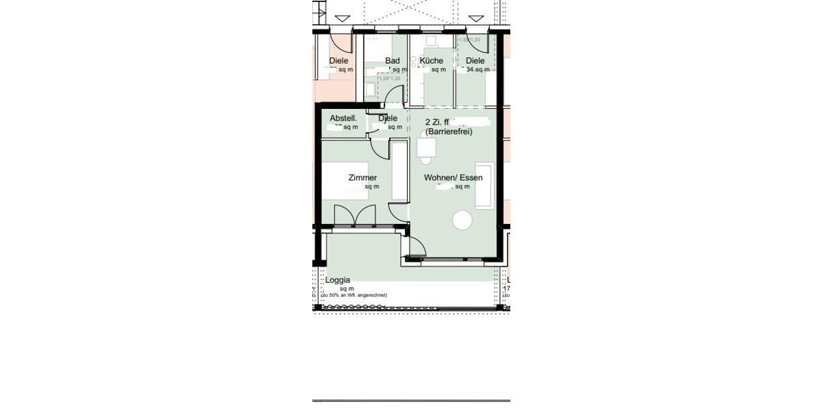 Etagenwohnung Darmstadt Darmstadt-West - 2 Zimmer, 66 m&sup2;, 1.062&euro; | Angebot:25881730