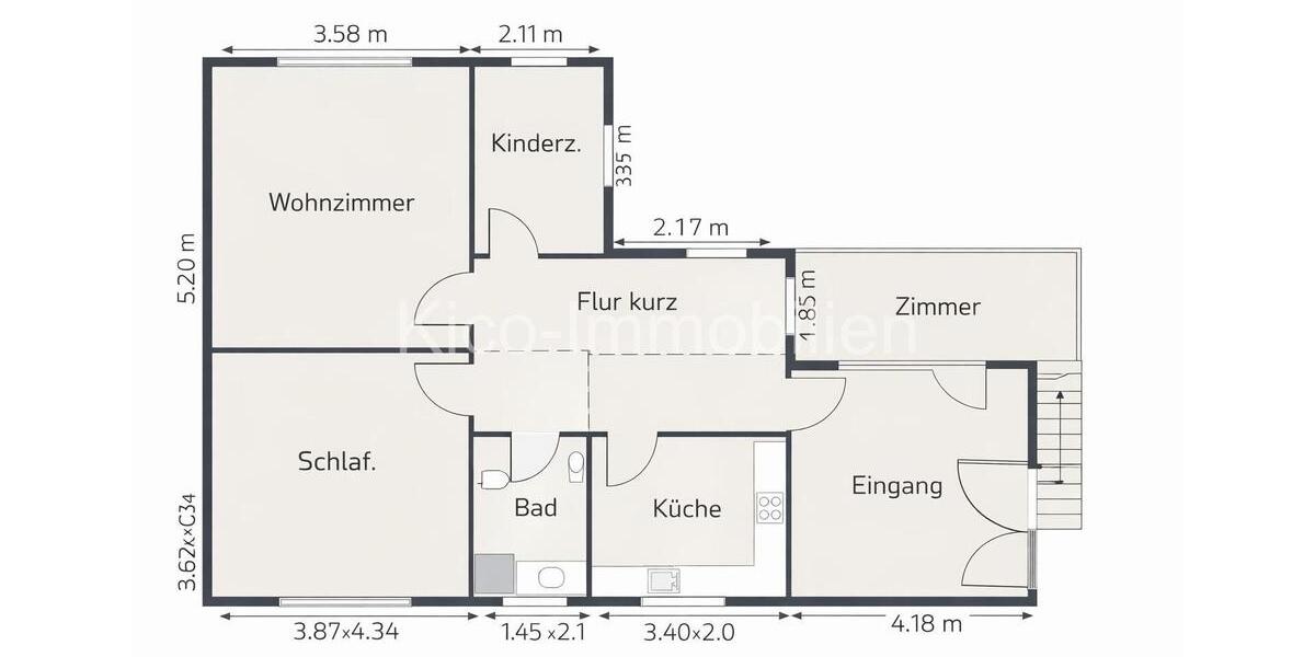 Etagenwohnung Grevesmühlen - 4 Zimmer, 74 m&sup2;, 800&euro; | Angebot:25871658