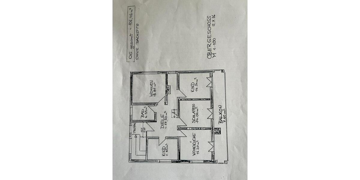 Etagenwohnung Fellheim - 4 Zimmer, 106 m&sup2;, 990&euro; | Angebot:26110026