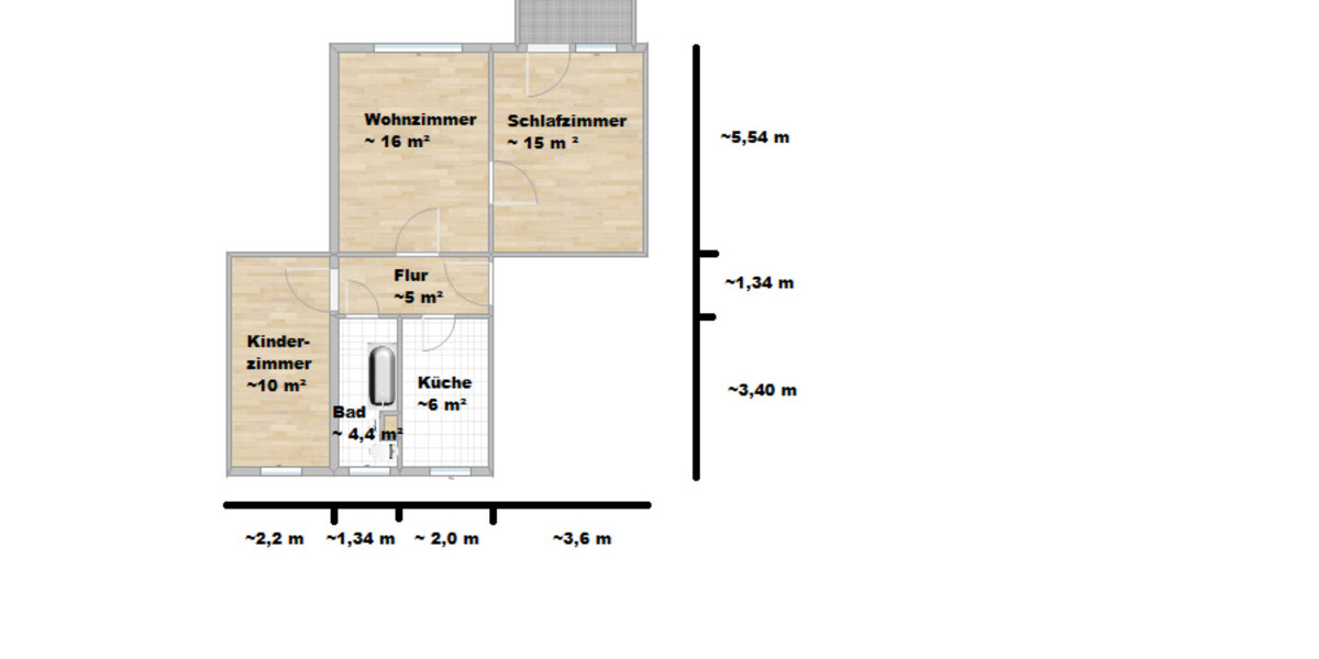 Attraktive 3 Raumwohnung mit Balkon und Blick ins Grüne 3 zimmer