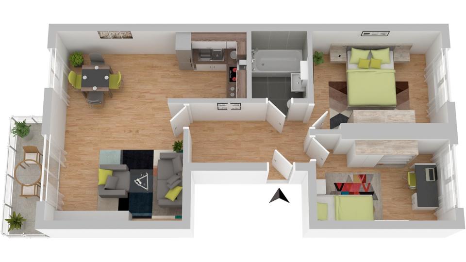 Etagenwohnung Aue-Bad Schlema Bad Schlema - 3 Zimmer, 58 m&sup2;, 303&euro; | Angebot:26295100