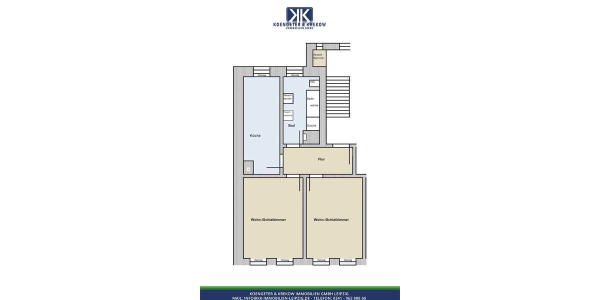 Zimmer Leipzig / Schönefeld-Abtnaundorf Schönefeld-Abtnaundorf - 2 Zimmer, 66 m&sup2;, 575&euro; | Angebot:26307556