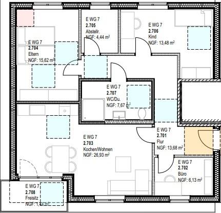 Etagenwohnung Lotte - 4 Zimmer, 89 m&sup2;, 1.202&euro; | Angebot:26145201