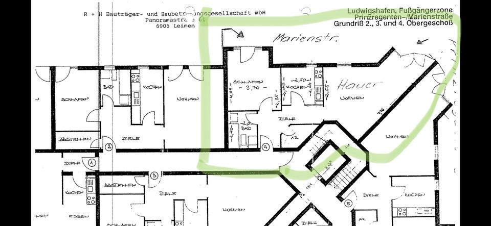 Etagenwohnung Ludwigshafen am Rhein Ludwigshafen-Hemshof - 2 Zimmer, 60 m&sup2;, 575&euro; | Angebot:26660699