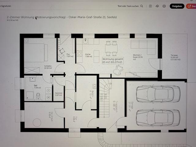Terrassenwohnung Seefeld - 2 Zimmer, 65 m&sup2;, 1.235&euro; | Angebot:26445823