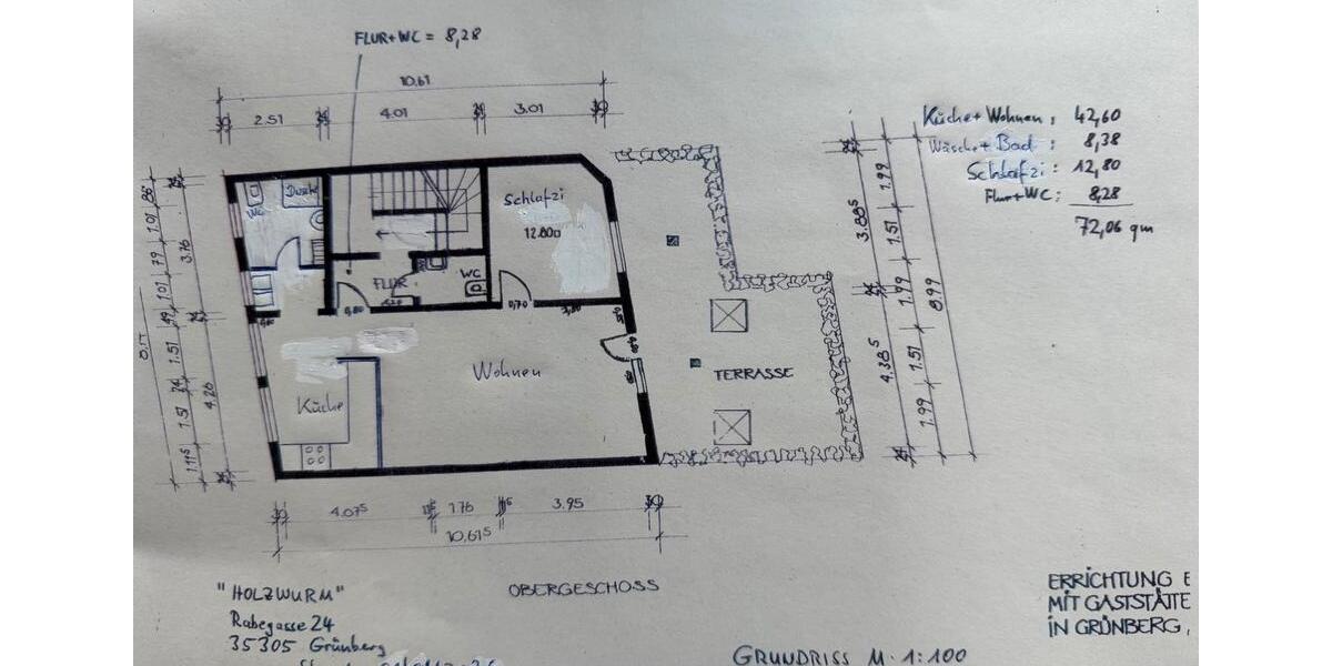 Etagenwohnung Grünberg - 2 Zimmer, 75 m&sup2;, 750&euro; | Angebot:26323152