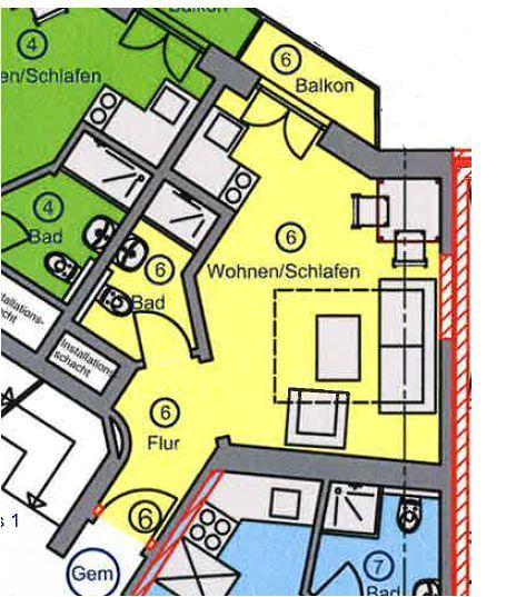 Etagenwohnung Sylt - 1 Zimmer, 36 m&sup2;, 960&euro; | Angebot:25569812