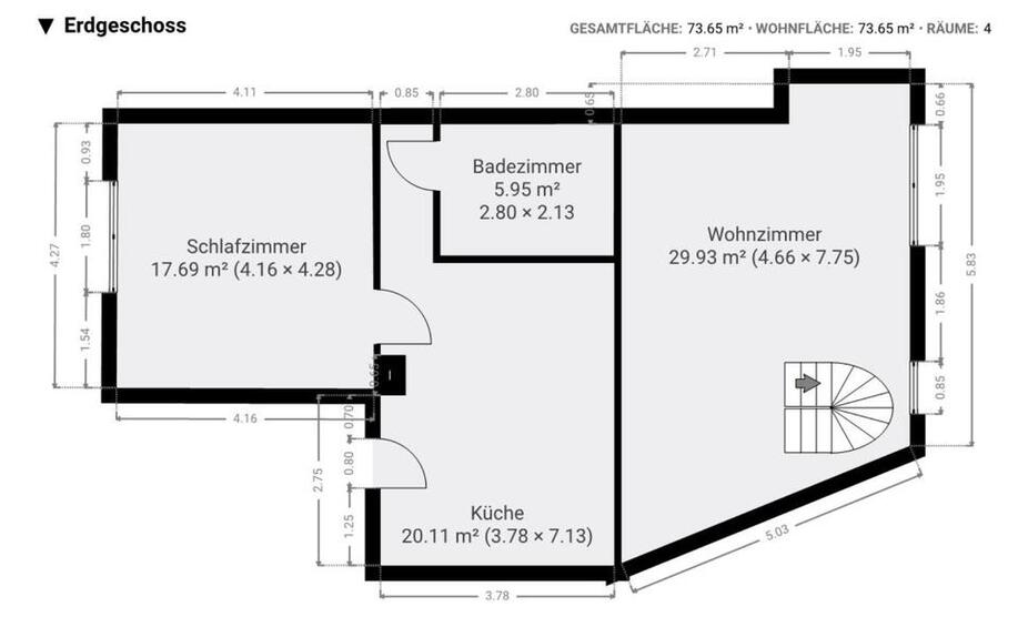 Erstbezug nach Sanierung: 95m² Maisonette mit Terrasse & Garage i