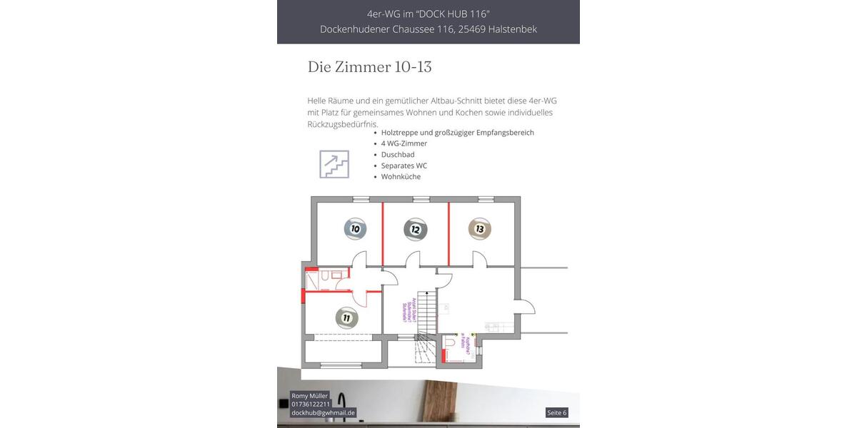 Etagenwohnung Halstenbek - 1 Zimmer, 12 m&sup2;, 400&euro; | Angebot:25278216