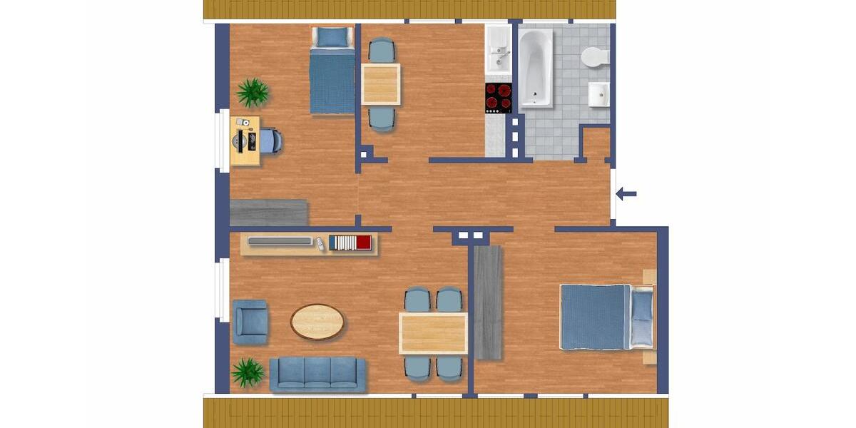 Dachgeschoßwohnung Northeim - 3 Zimmer, 56 m&sup2;, 580&euro; | Angebot:24862222