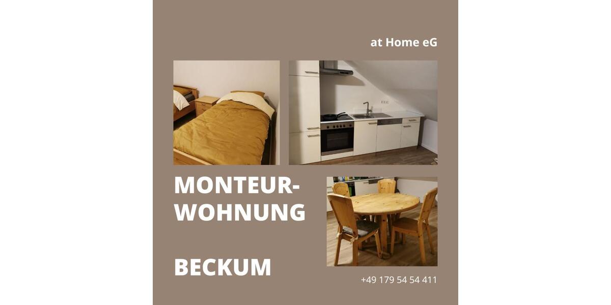 Monteurwohnung, ab 18 €, nur an Firmen in Beckum 3 zimmer