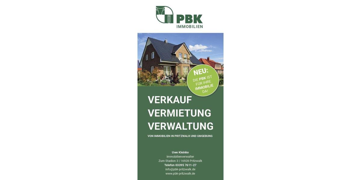 Gewerbeobjekt Pritzwalk - 124&euro; | Angebot:21500407