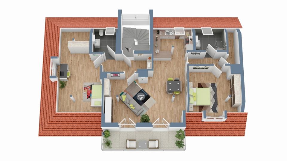 Dachgeschoßwohnung Weilheim in Oberbayern - 3 Zimmer, 104 m&sup2;, 1.640&euro; | Angebot:26632559