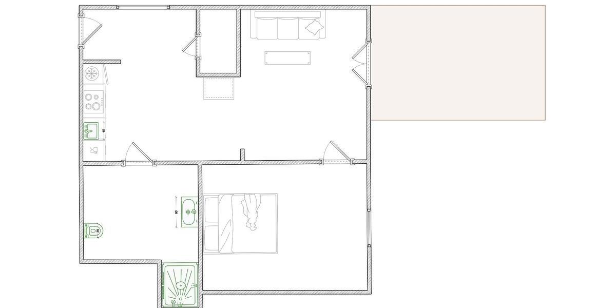 Etagenwohnung Himmelpforten - 2 Zimmer, 57 m&sup2;, 790&euro; | Angebot:26395921
