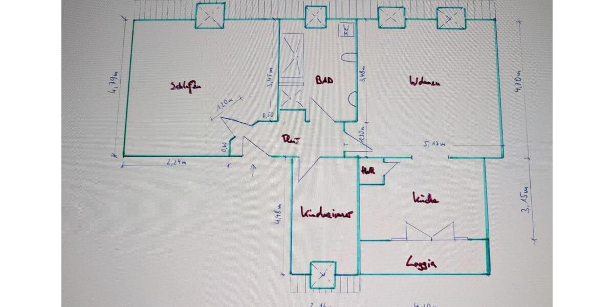 ERSTBEZUG - Traumhafte 3-Raum-Dachgeschosswohnung mit Blick auf das Stadtschloss und die Basilika von Hecklingen 3 zimmer