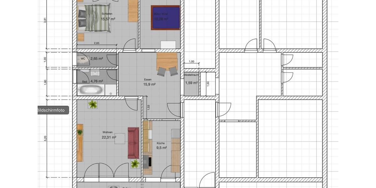 Erdgeschoßwohnung Ravensburg Eschach - 3.5 Zimmer, 82 m&sup2;, 1.200&euro; | Angebot:26557858