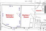 Singleapartment teilmöbliert, EBK, Stellplatz, Garten